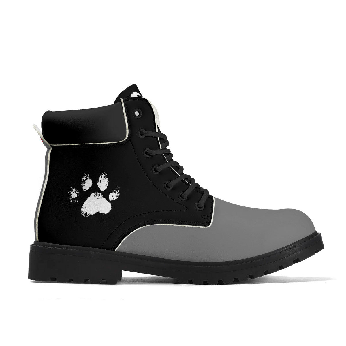 Slyde Pupps Premium  Leather All Season Boots / Gray Black