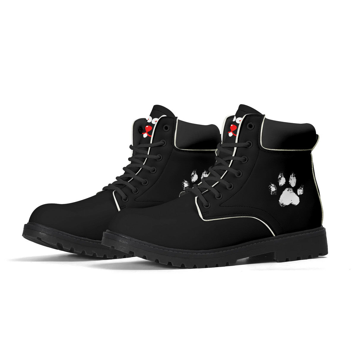 Slyde Pupps Premium Leather  All Season Boots /Black