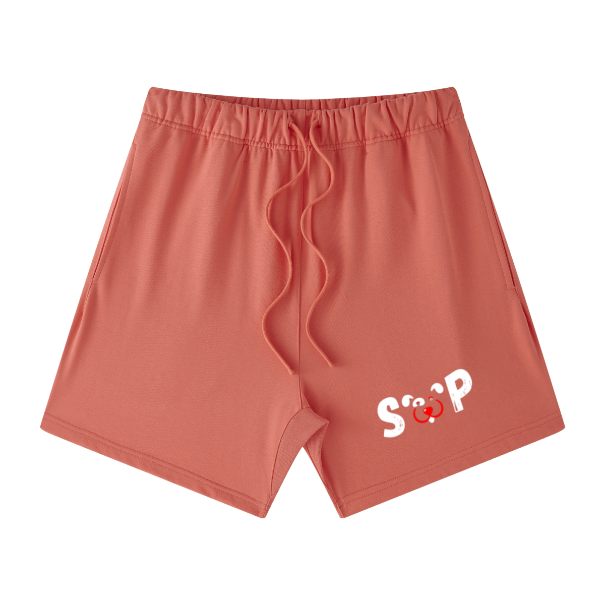 440GSM Unisex Heavyweight French Terry Shorts Orange red