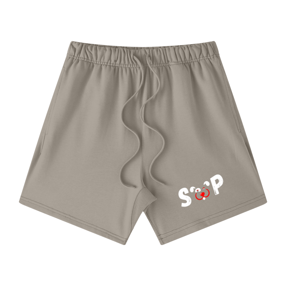 440GSM Unisex Heavyweight French Terry Shorts Gray camel