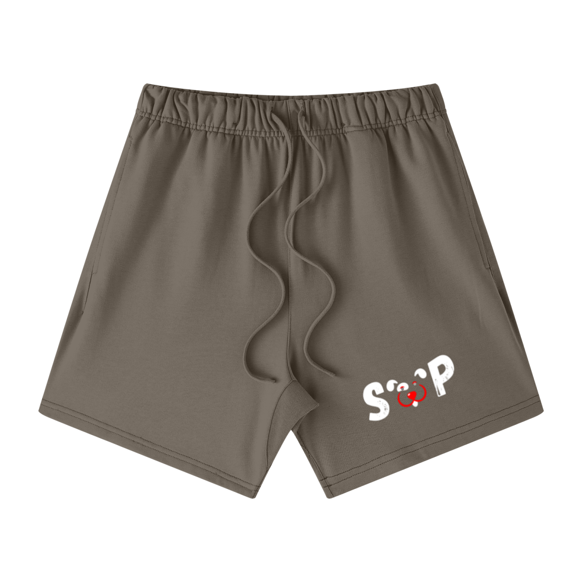 440GSM Unisex Heavyweight French Terry Shorts Brown
