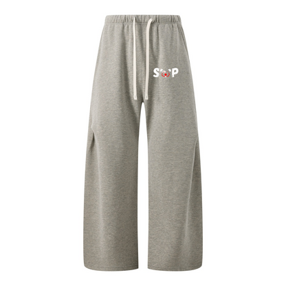 320GSM Men's Old Money Textured Darted Straight-Leg Pants Oat Gray