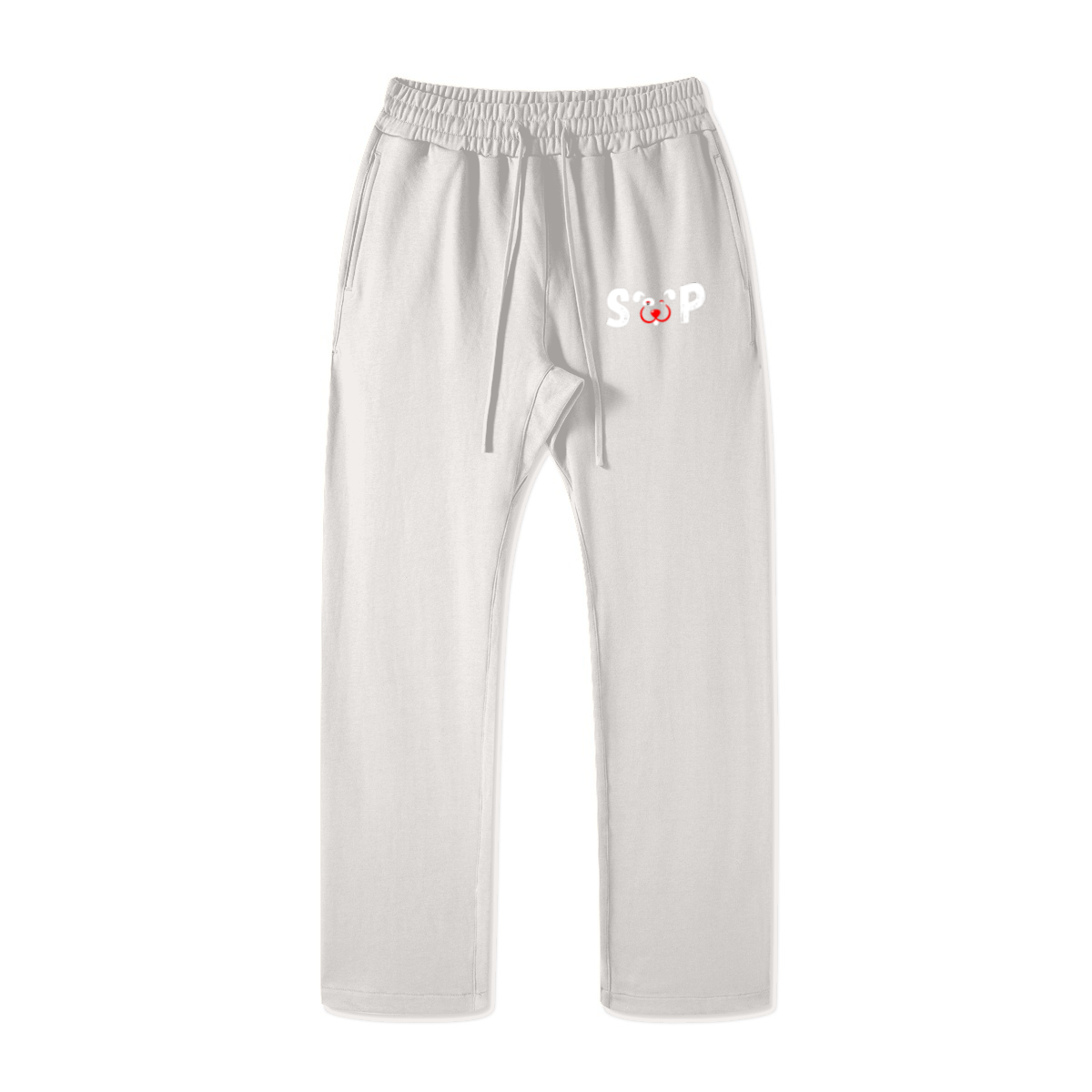 445GSM Unisex Premium Earth-Tone Heavyweight Pants Oatmeal Gray