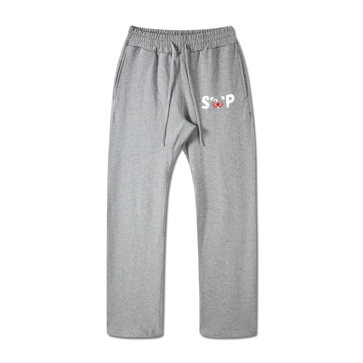 445GSM Unisex Premium Earth-Tone Heavyweight Pants Marled Grey