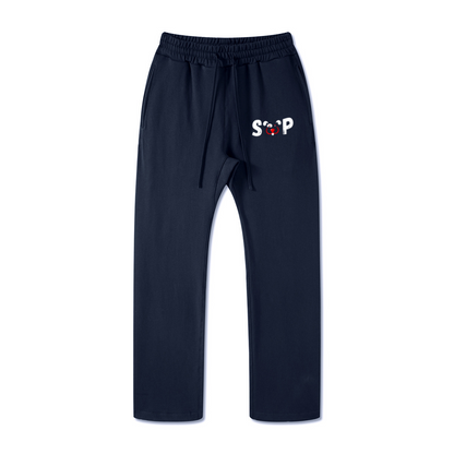 445GSM Unisex Premium Earth-Tone Heavyweight Pants Navy Blue
