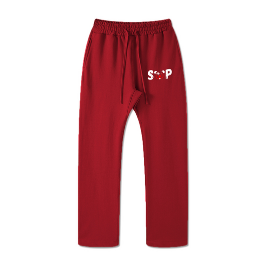 445GSM Unisex Premium Earth-Tone Heavyweight Pants Red