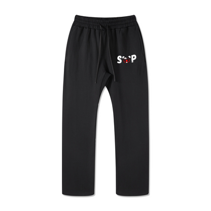 445GSM Unisex Premium Earth-Tone Heavyweight Pants Black