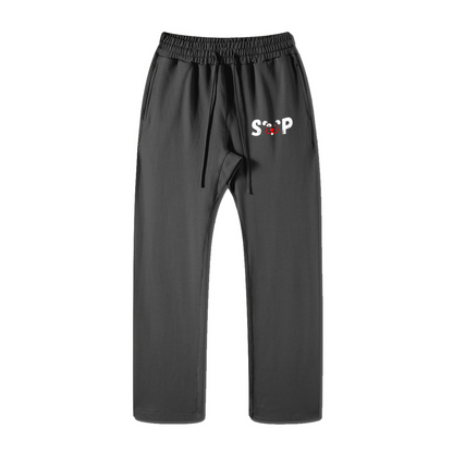 445GSM Unisex Premium Earth-Tone Heavyweight Pants Charcoal Grey
