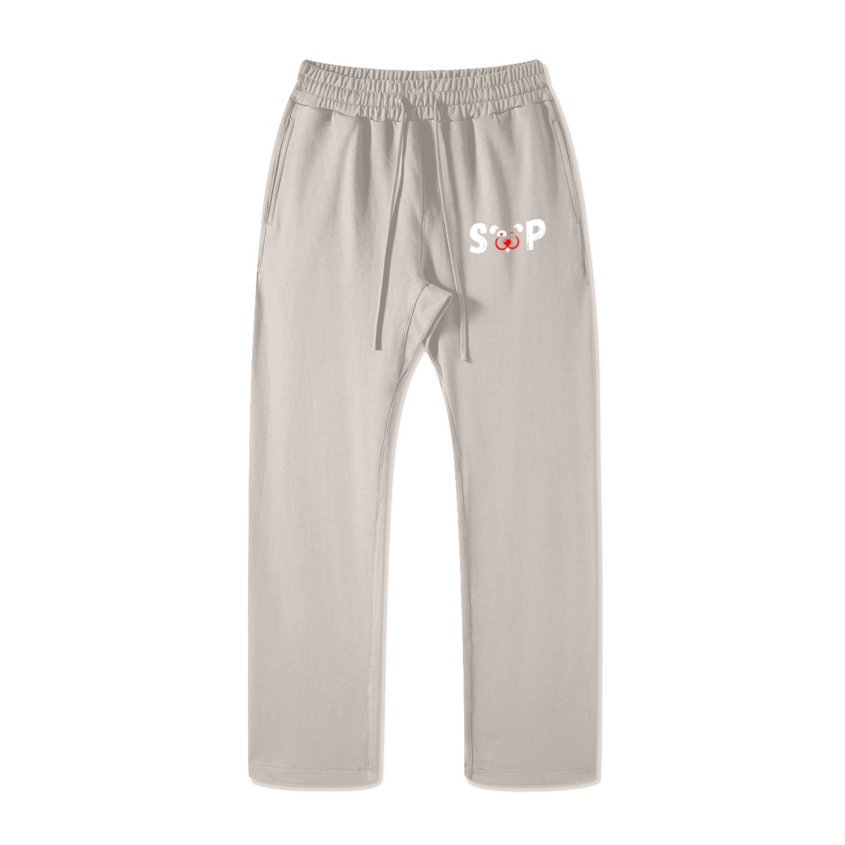 445GSM Unisex Premium Earth-Tone Heavyweight Pants Beige Apricot