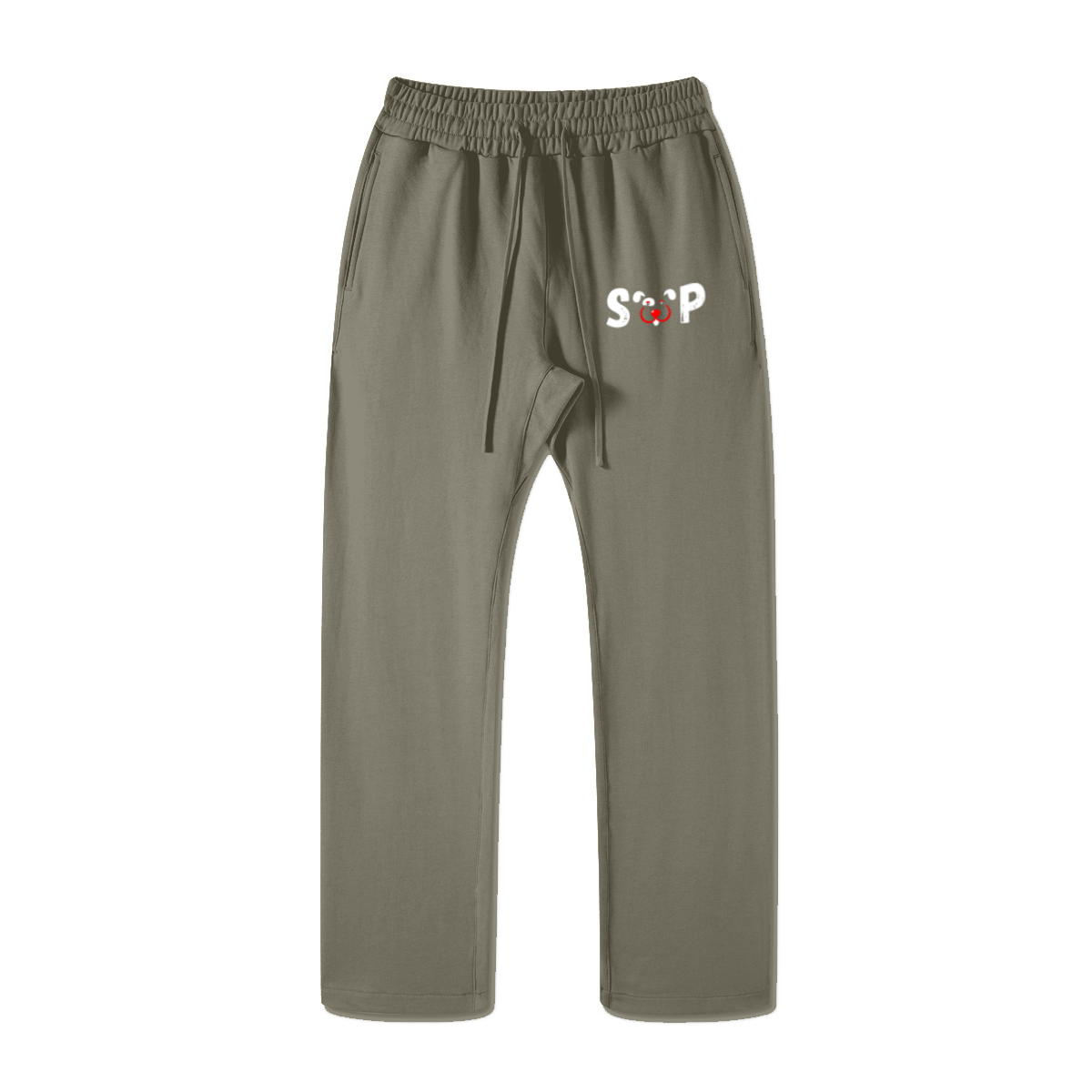 445GSM Unisex Premium Earth-Tone Heavyweight Pants Sage Green
