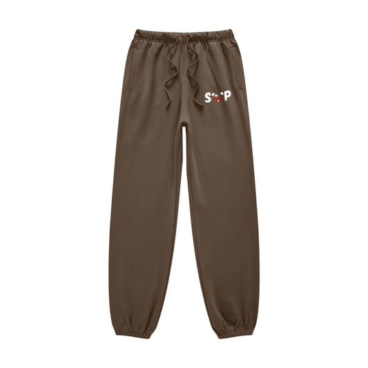 440GSM Men’s Relaxed Fit Loopback Terry Jogger Pants Tan