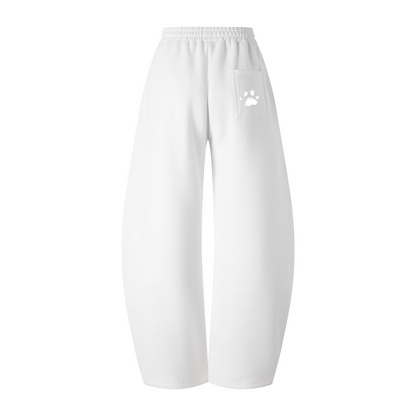 345GSM Men's Thermal Fleece-Lined Scythe-Cut Pants White