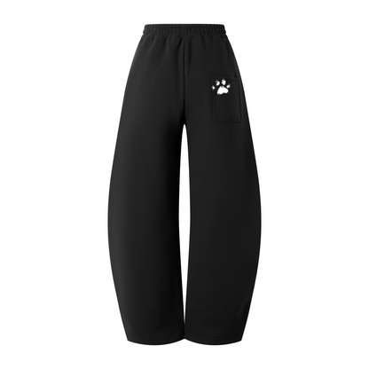 345GSM Men's Thermal Fleece-Lined Scythe-Cut Pants Black