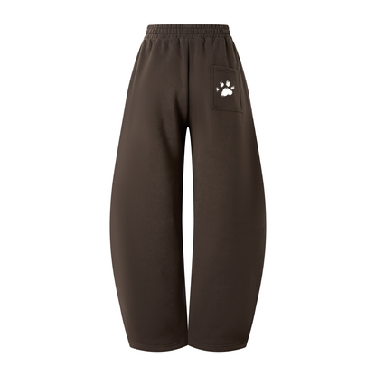 345GSM Men's Thermal Fleece-Lined Scythe-Cut Pants Coffee Brown
