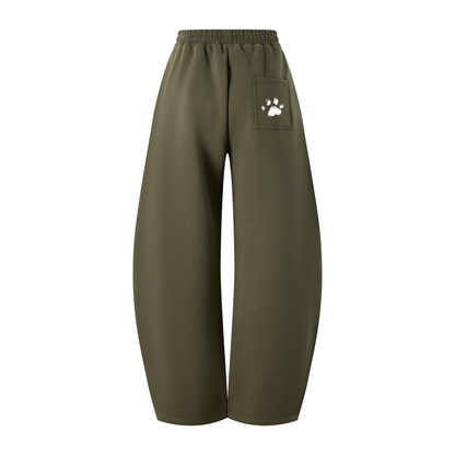345GSM Men's Thermal Fleece-Lined Scythe-Cut Pants Olive Green