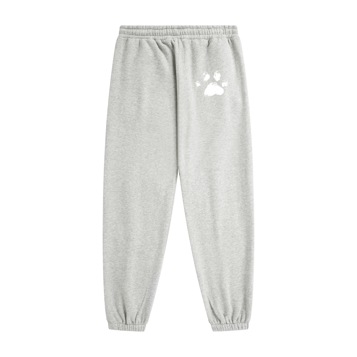345GSM Unisex Fleece-Lined Clean Solid Drawstring Jogger Sweatpants Marled Grey