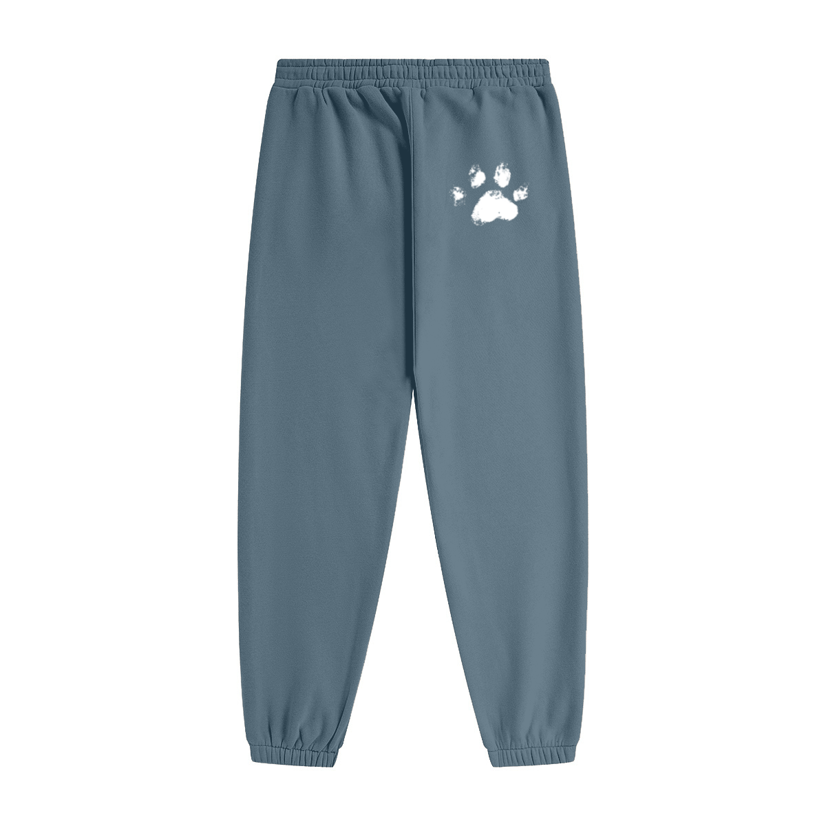345GSM Unisex Fleece-Lined Clean Solid Drawstring Jogger Sweatpants Misty Blue