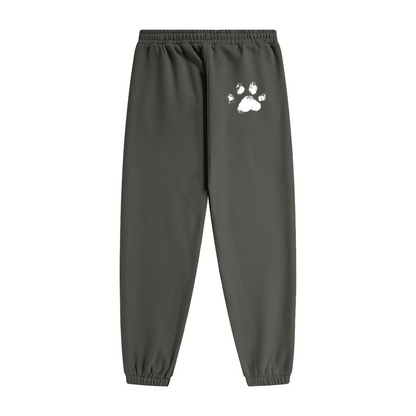 345GSM Unisex Fleece-Lined Clean Solid Drawstring Jogger Sweatpants Taupe