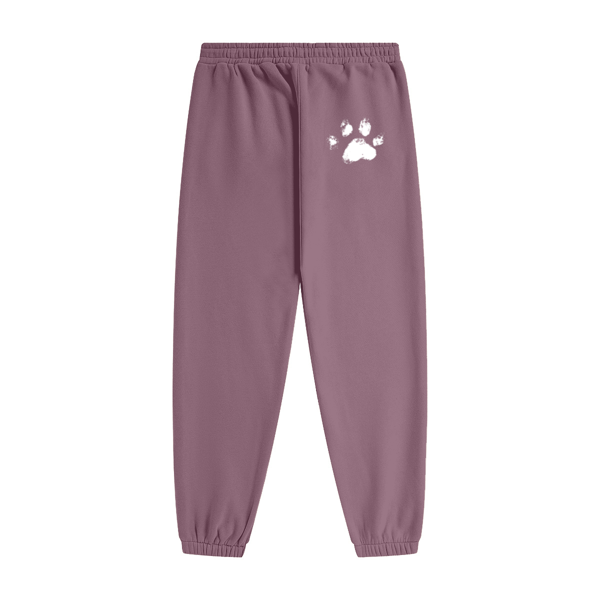 345GSM Unisex Fleece-Lined Clean Solid Drawstring Jogger Sweatpants Misty Purple