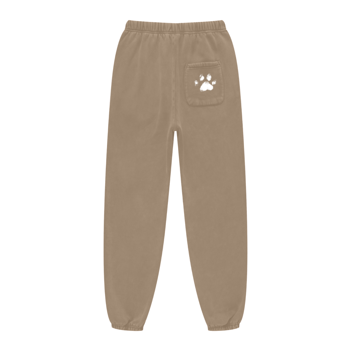 400GSM Unisex Heavyweight Snow-Wash Fleece Jogger Pants Khaki