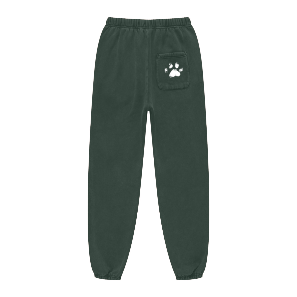 400GSM Unisex Heavyweight Snow-Wash Fleece Jogger Pants Emerald Green