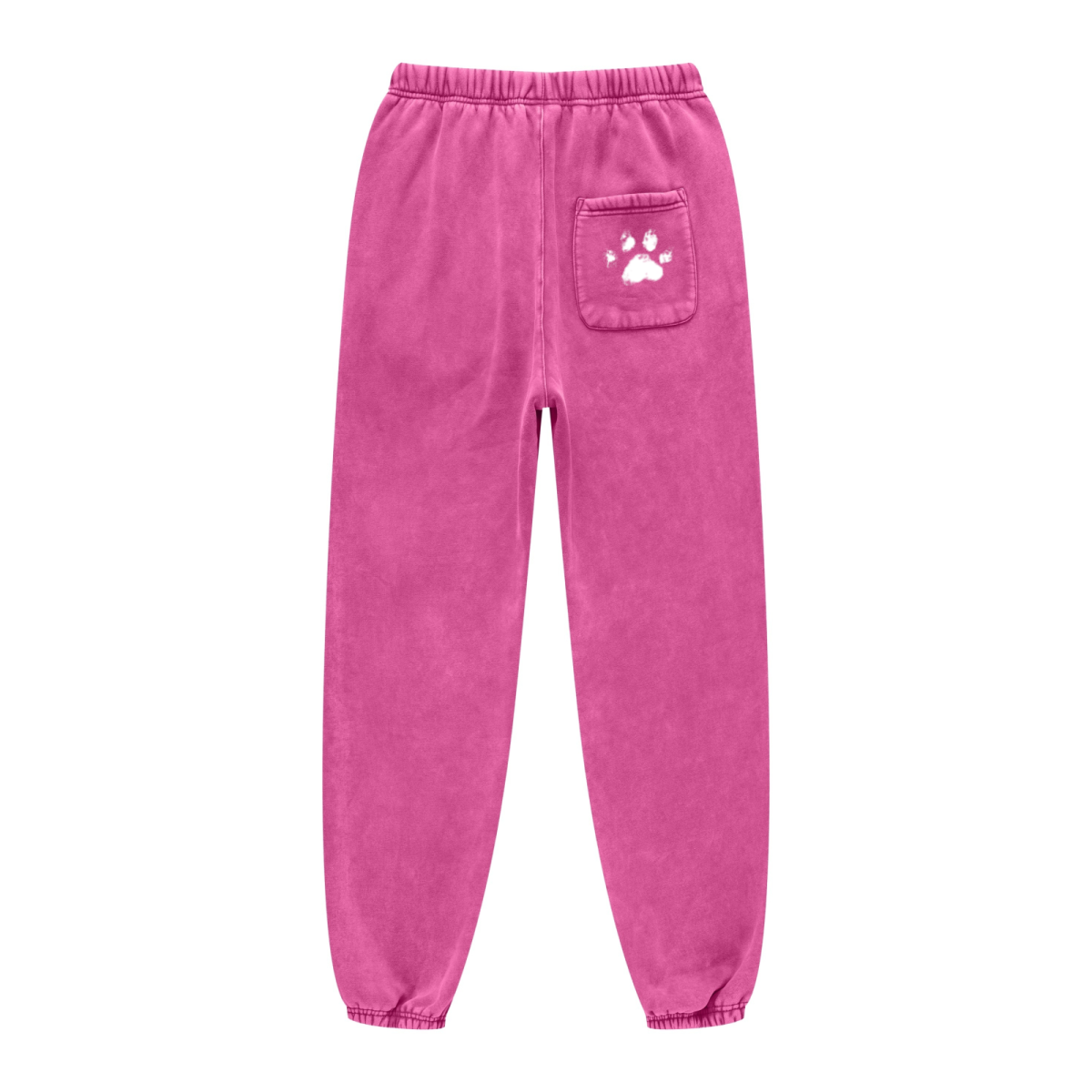 400GSM Unisex Heavyweight Snow-Wash Fleece Jogger Pants Rose Pink