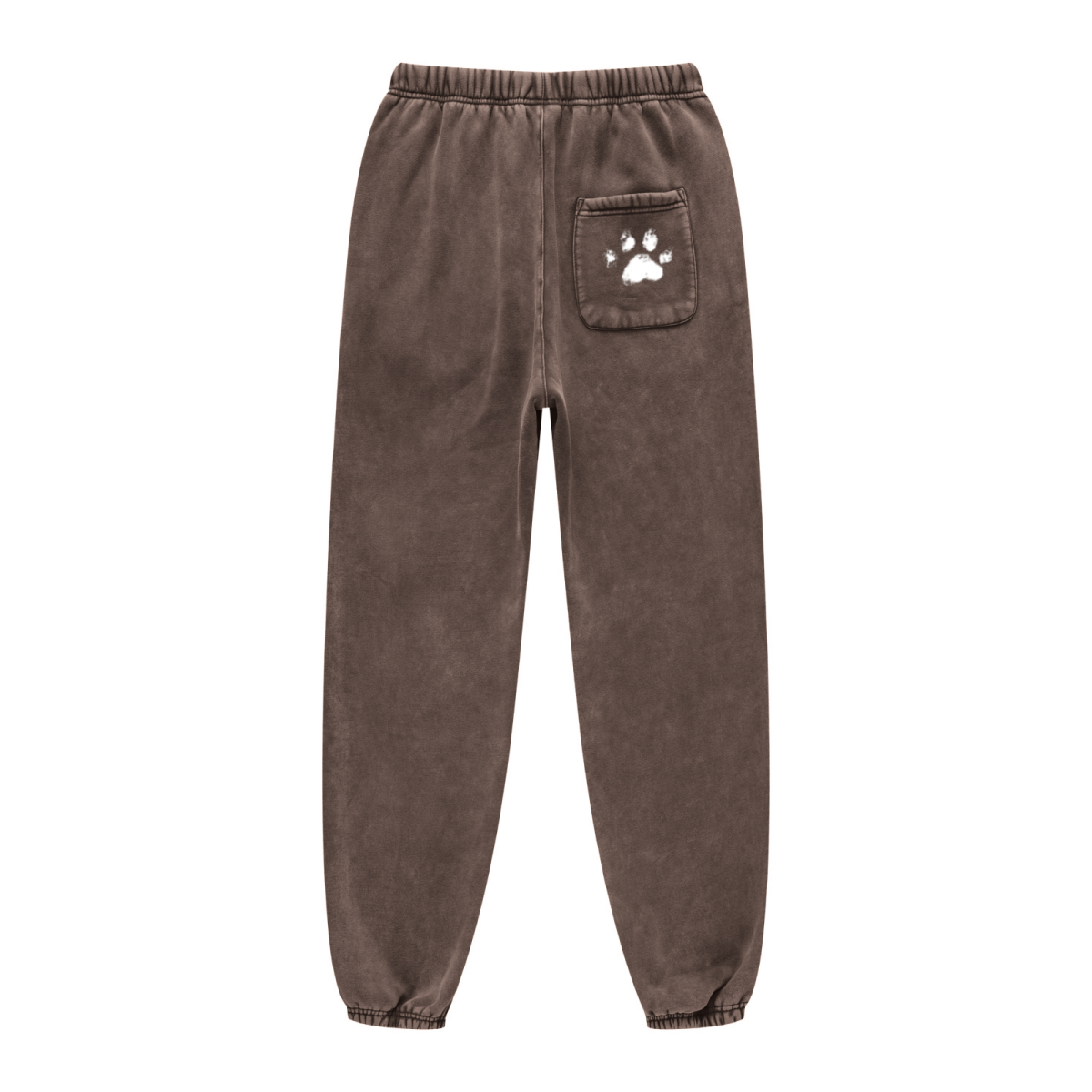 400GSM Unisex Heavyweight Snow-Wash Fleece Jogger Pants Brown