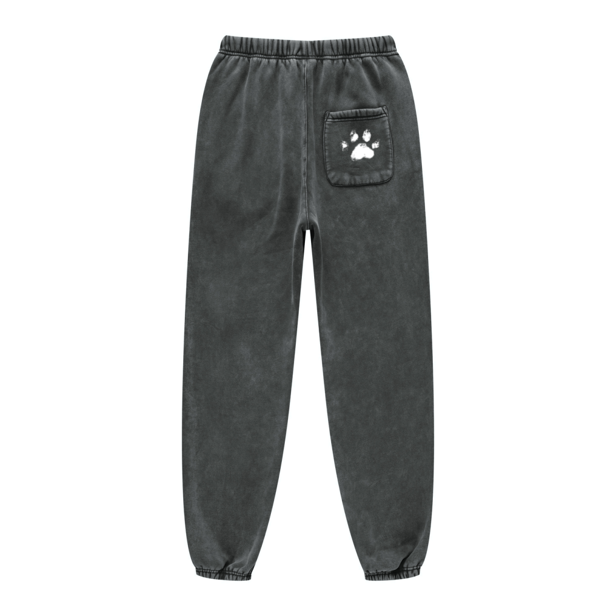 400GSM Unisex Heavyweight Snow-Wash Fleece Jogger Pants Dark Grey