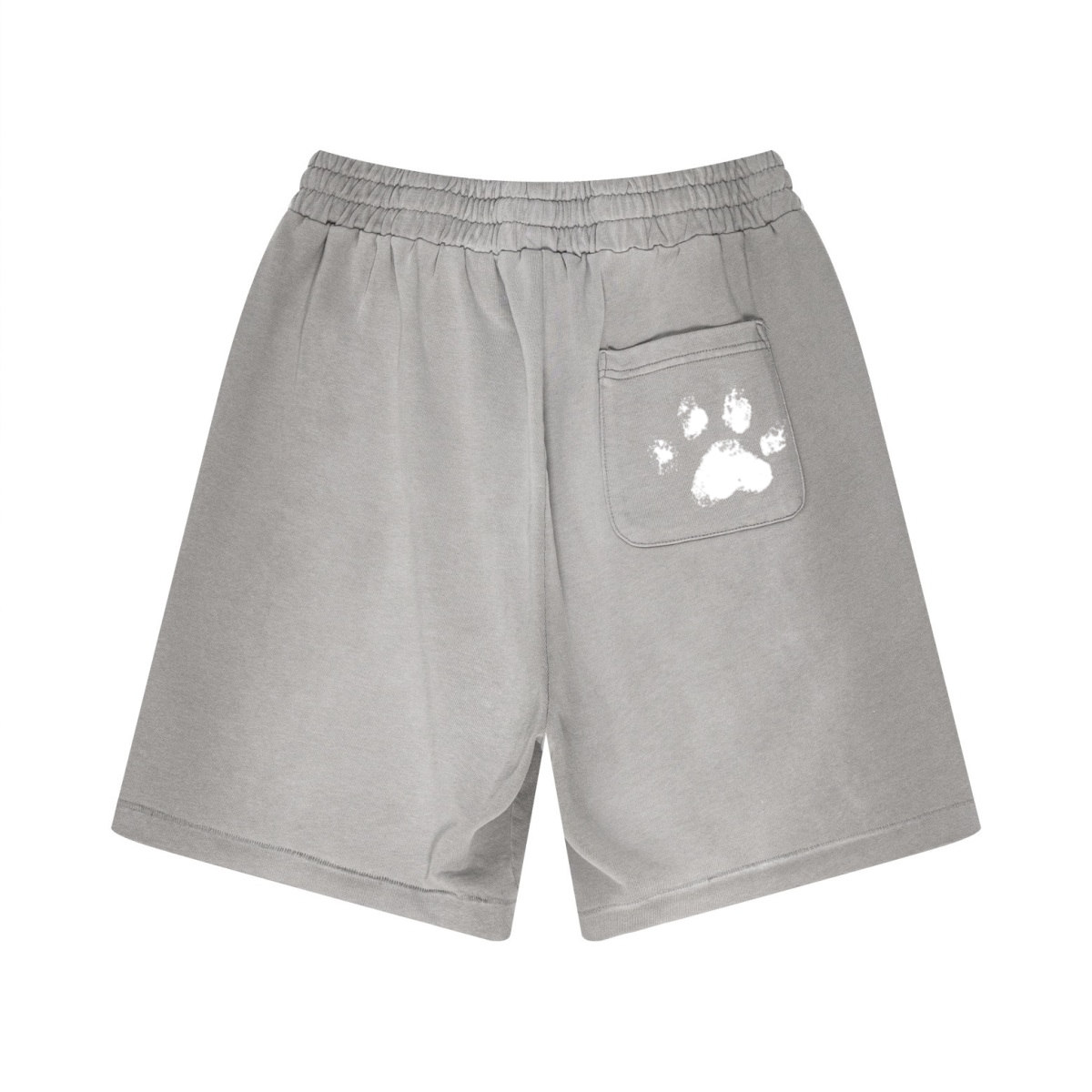 330GSM Unisex Heavyweight Distressed PP Spray Fade Shorts Vintage Medium Gray