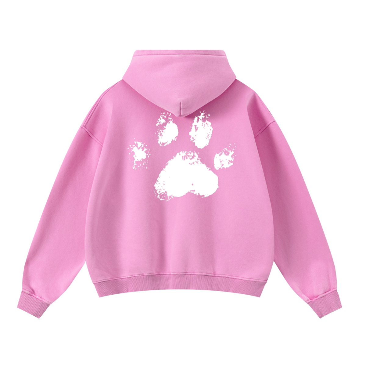 400GSM Unisex Washed Heavyweight Boxy-Fit Hoodie Vintage Peach Pink