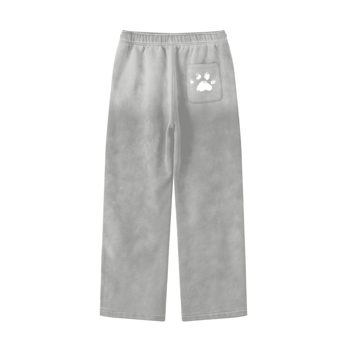 360GSM Men's Fleece-Lined PP Spray Straight-Fit Pants Light Grey