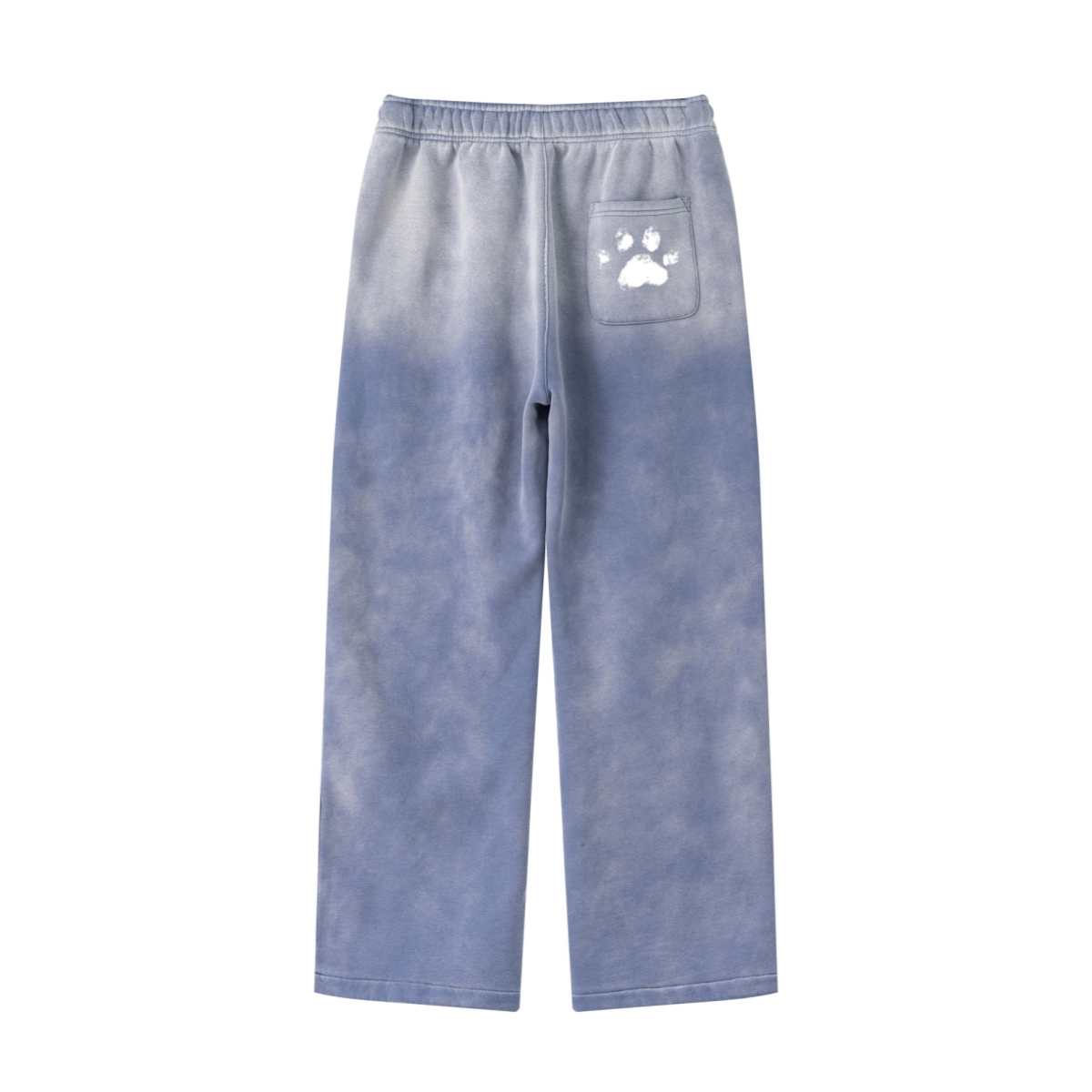 360GSM Men's Fleece-Lined PP Spray Straight-Fit Pants Blue