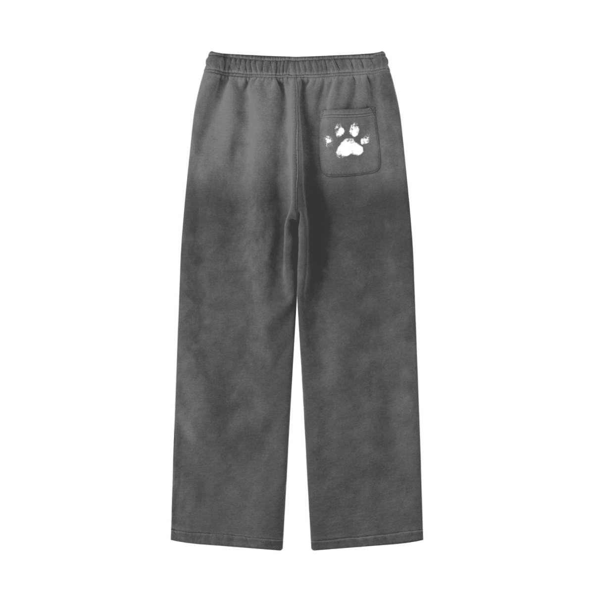 360GSM Men's Fleece-Lined PP Spray Straight-Fit Pants Dark Grey