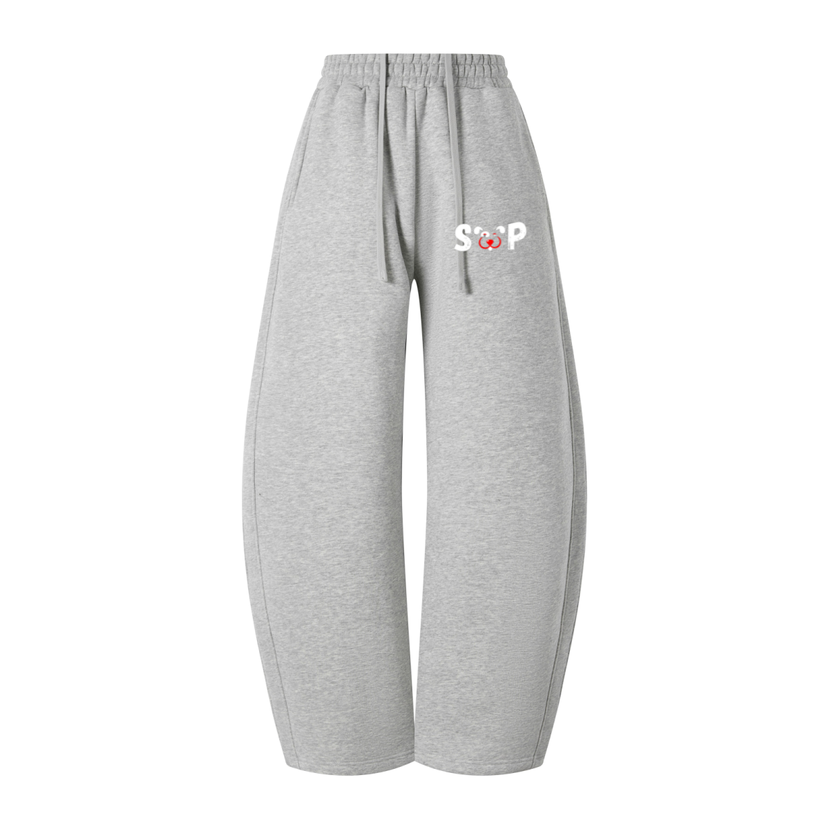 345GSM Men's Thermal Fleece-Lined Scythe-Cut Pants Grayish