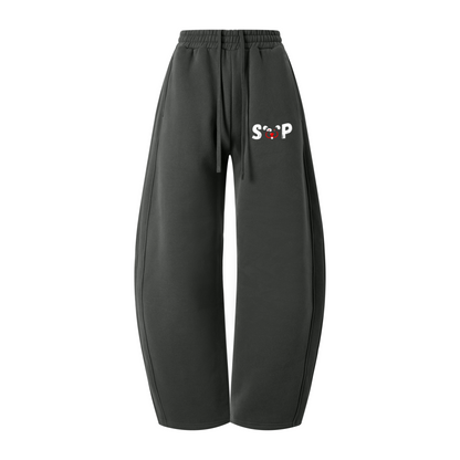 345GSM Men's Thermal Fleece-Lined Scythe-Cut Pants Dark Gray