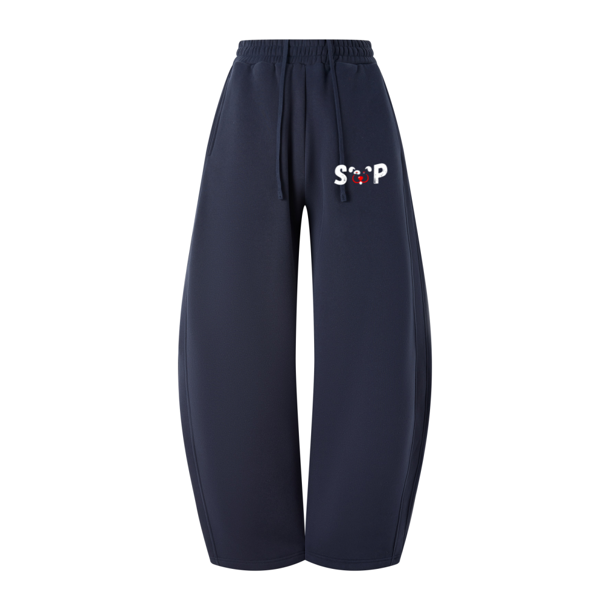 345GSM Men's Thermal Fleece-Lined Scythe-Cut Pants Ba Family Midnight Blue