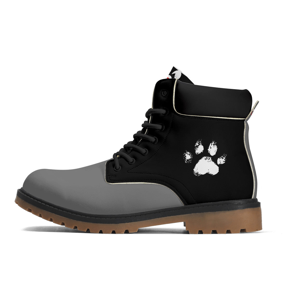 Slyde Pupps Premium  Leather All Season Boots / Gray Black