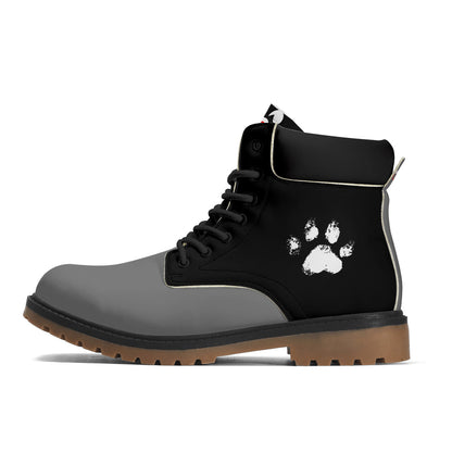 Slyde Pupps Premium  Leather All Season Boots / Gray Black